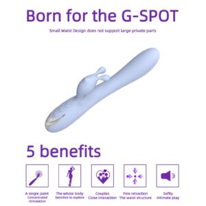 Centerel Rabbit Vibrator Sex Toys with 10 Powerful Vibrations Dual Motors, Vibrator Adult Toys for Women-Light Blue - Image 6