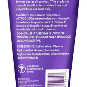 Astroglide Water Based Lube (7oz), Ultra Gentle Gel Personal Lubricant for Vaginal and Anal Sex, Stays Put with No Drip, Sex Lube, Long-Lasting for Men, Women and Couples, Safe for Toys - Image 6
