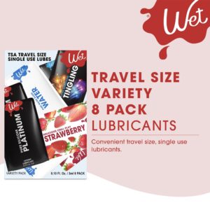 Wet Variety Pack, Silicone & Water Based Personal Lubricant, 3ml (8 Pack) - Image 3