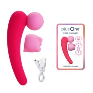 plusOne MEGA Wand Vibrator, Powerful Head, Body Massager Attachment, 15 Vibration Patterns, Waterproof - Image 8