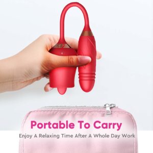 Rose Toys, 2 in 1 Rose Sex Toys Vibrators for Women G Spot Vibrator Partner Toys for Adult Pleasure Stimulator - Image 4