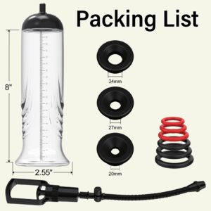Vacuum Enhancement Pump, Adult Sex Toys for Men, Black, 10 Count - Image 3