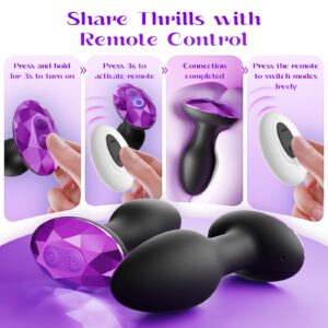 AMOVIBE Sex Toys for Men Prostate Massager,Adult Toys Butt Plug with 9 Vibrating Rotation Mode ,Anal Plug Mens Sex Toy,Anal Toys Vibrator Mens Sex Toys Women - Image 4