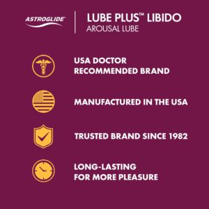 Astroglide Lube Plus® Libido (2.5oz), Intimate Arousal Lube Heightens Desire and Sensitivity, Enhances Pleasure for Women, Men, Couples, Water Based, Easy Clean-Up, Paraben Free, Travel-Friendly Size - Image 5