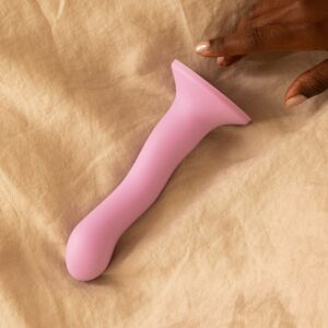 Hello Cake Pretty Big Dil, Body-Safe Silicone, Curved Dildo Toy for Vaginal or Backside Play - Image 4