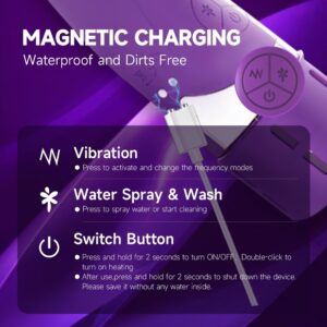 3-in-1 Heating Rabbit Vibrator G-spot Vibrator & Clitoris Stimulator, Adult Sex Toy with 7 Vibrating 3 Squirting Mode,Sex Toys for Female - Image 5