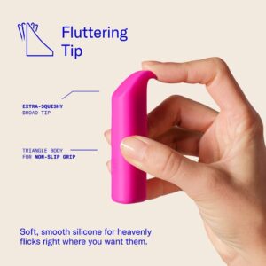 Dame Zig Softest Lipstick Bullet Vibrator for Women — USB-C Rechargeable, 3 Speeds, Waterproof, Squishy Fluttering Tip, Personal Massager, Travel-Sized, Ergonomic - Pink - Image 3