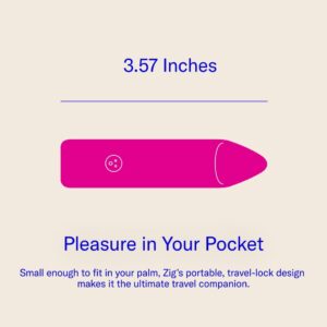 Dame Zig Softest Lipstick Bullet Vibrator for Women — USB-C Rechargeable, 3 Speeds, Waterproof, Squishy Fluttering Tip, Personal Massager, Travel-Sized, Ergonomic - Pink - Image 4