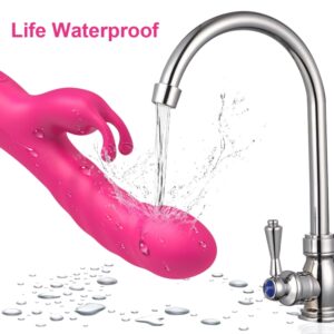 Xbonp Dildo Vibrator for Women, 10 Vibration Modes G Spot Rabbit Vibrator Adult Sex Toys(Red) - Image 3