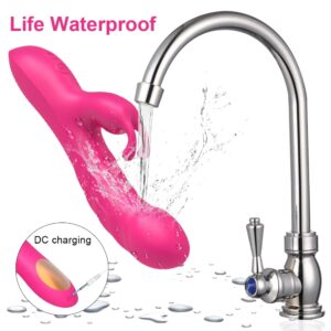 Xbonp Dildo Vibrator for Women, 10 Vibration Modes G Spot Rabbit Vibrator Adult Sex Toys(Red) - Image 4