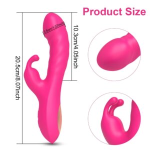 Xbonp Dildo Vibrator for Women, 10 Vibration Modes G Spot Rabbit Vibrator Adult Sex Toys(Red) - Image 6