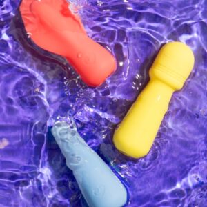 Lovehoney Mon Ami Mini Vibrating Massagers, Yellow, Coral, and Blue - Image 5