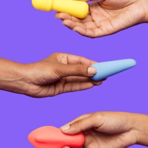 Lovehoney Mon Ami Mini Vibrating Massagers, Yellow, Coral, and Blue - Image 6