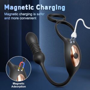 Thrusting Anal Vibrator Prostate Massager Vibrating And Penis Ring ,9 Vibrating Sex Toys for Men and Couples - Image 3