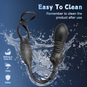 Thrusting Anal Vibrator Prostate Massager Vibrating And Penis Ring ,9 Vibrating Sex Toys for Men and Couples - Image 5