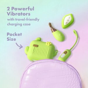 Play With Me By Blush® | Blooming Bliss 4 Piece Set - Mini Clitoral Wand Egg Vibrator With Wireless Remote - USB Charging Case - Image 3