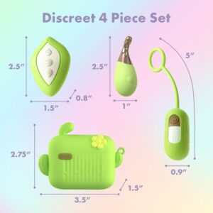 Play With Me By Blush® | Blooming Bliss 4 Piece Set - Mini Clitoral Wand Egg Vibrator With Wireless Remote - USB Charging Case - Image 5