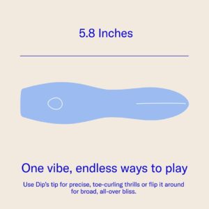 Dame Dip Internal and External Vibrator for Women — USB-C Rechargeable, 5 Speeds, Waterproof, Angled Ridged Design, Personal Massager, Soft Silicone, Ergonomic - Periwinkle - Image 5
