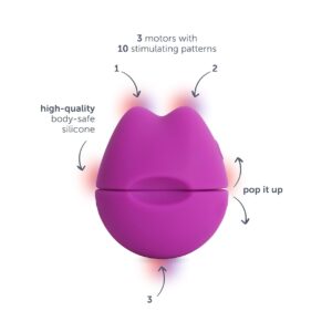 plusOne Travel Vibrating Pop-up Vibe, 10 Vibration Settings, Waterproof Vibrator - Image 3