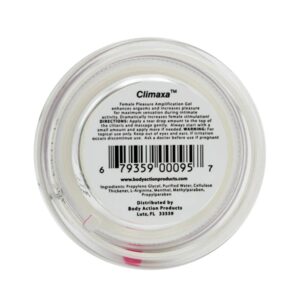 Body Action Climaxa Female Pleasure Amplification Gel for Women, 0.5 fl oz Jar - Image 6