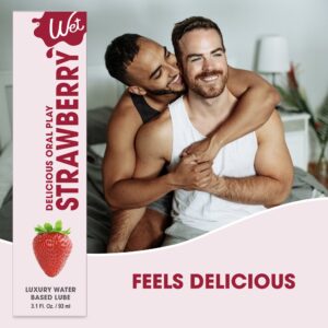 Wet Flavored Water-Based Lube, Luxury Edible Personal Lubricant, Delicious Strawberry Flavor, 3.1 fl oz - Image 4