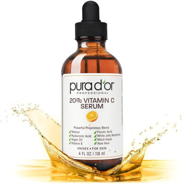 PURA D’OR 20% Vitamin C Serum 4 Fl Oz