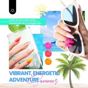 beetles Gel Polish 36 Colors Gel Nail Polish with Base Coat Glossy Matte & Glitter Gel Top Coat Neon Jelly Blue Nude Vivid Seasons Collection Gifts for Women - Image 4