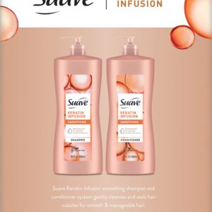 Suave Professionals Keratin Infusion Smoothing Shampoo and Conditioner with Pump 28 oz 2 Count - Image 9