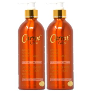 Carrot Glow Intense Toning Beauty Milk 16.8oz (Pack of 2)