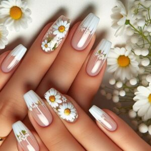 T-HOTLYST 24pcs Flower Press On Nail Full Cover Artificial Nail Floral False Nail Manicure Acrylic Stick on Nail Set for Women - Image 10