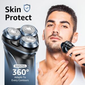 KOPEXY Electric Shavers for Men, IPX7 Waterproof Cordless Razor with Cleaning Brush, Portable Rechargeable Electric Beard Trimmer for Home Travel - Image 7