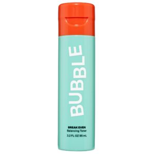 Bubble Skincare Break Even Balancing Toner, For Normal To Oily & Combination Skin, 3.2 FL OZ / 95mL