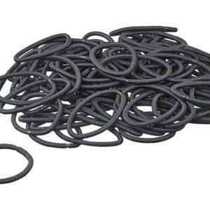 Scunci Thick Hair Black Elastics, All day strong hold No-Damage, 5mm thickness, 24-Pieces per pack (2-Pack) C30 - Image 3
