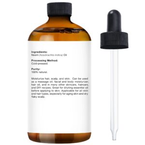 Majestic Pure Neem Oil - 100% Pure Cold Pressed - Great For Skin Care, Hair Care, Massage Oil, Nails, Acne, & Moisturizer for Dry Skin , 4 fl oz - Image 6