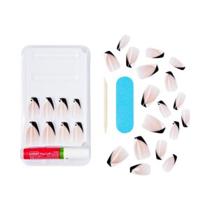 KISS Salon Design, Press On Nails, Splendid, Black, Medium Coffin, 24 Count - Image 3