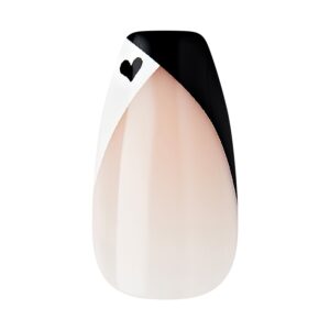 KISS Salon Design, Press On Nails, Splendid, Black, Medium Coffin, 24 Count - Image 4