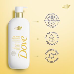 Dove Melanin Radiance Body Wash 5% Pro-Ceramide Serum with Nourishing Oil Blend All Skin, 18.5 oz - Image 4