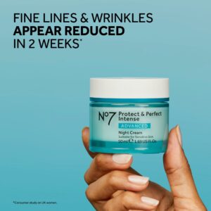 No7 Protect & Perfect Intense Advanced Night Cream Face Moisturizer with Hyaluronic Acid & Vitamins, 1.69 oz - Image 6