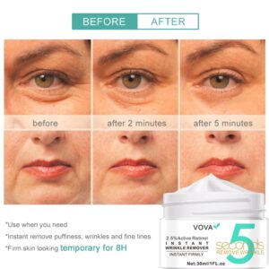 Eye Creams for Anti-Aging - 5 Seconds Instant Effect, Anti Aging Fade Wrinkle Fast Absorption Expertise Wrinkle Remover Cream Face Essence Cream, 1oz - Image 3