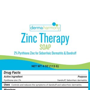 DermaHarmony 2% Pyrithione Zinc (ZnP) Bar Soap 4 oz for Seborrheic Dermatitis and Dandruff - Image 3