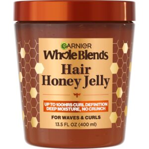 Garnier Whole Blends Deep Moisturizing Hair Styling Gel with Honey Jelly, Wavy Hair, 13.5 fl oz - Image 1