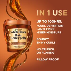 Garnier Whole Blends Deep Moisturizing Hair Styling Gel with Honey Jelly, Wavy Hair, 13.5 fl oz - Image 4