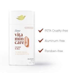 Dove VitaminCare+ Aluminum Free Deodorant Stick for Women Coconut & Shea, 2.6 oz - Image 5