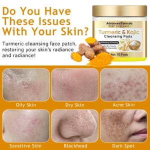 Turmeric Kojic Acid Cleansing Pads, Remove The Excess Epidermis 70PCS - Image 8