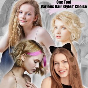 Terviiix Hair Crimper with 4 Interchangeable Plates, 3D Fun Patterns Stamper & Zigzag Crimping Iron - Image 3