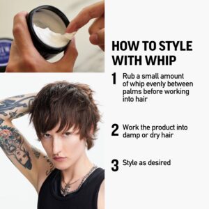 American Crew Men's Whip Styling Cream, Like Hair Gel with Light Hold & Natural Shine, 3 oz - Image 4