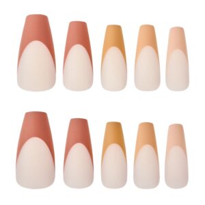 Lottie London x Chaun Legend Stay Press'd, Press on Nail Set, Neutral Nude Tips Coffin Shape, Nude Swings, 24 Nails - Image 8