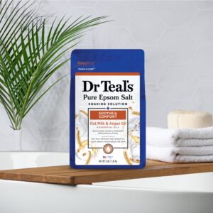 Dr Teal's Epsom Salt Magnesium Soak, Soothe & Comfort with Oat Milk & Argan Oil, 3 lbs - Image 6