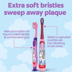 Colgate Kids Toothbrush Set with Toothpaste, Unicorn Gift Set, 4 Piece Set - Image 6