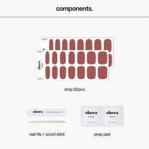 Ohora Semi-Cured Gel Nail Kit, Cream Rose, 30 Count - Image 3